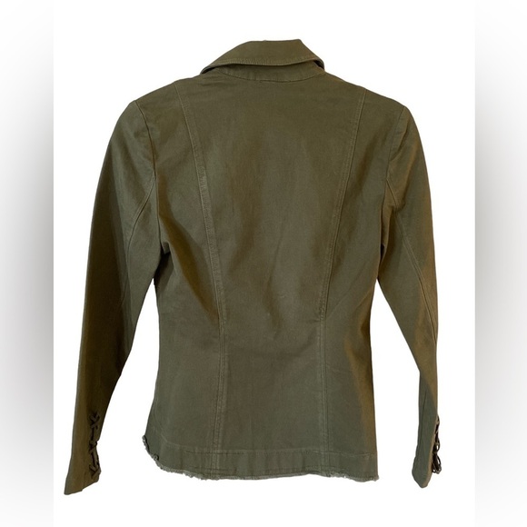 Intermix Luck Lace Up Blazer Green Size Small - Picture 4 of 9